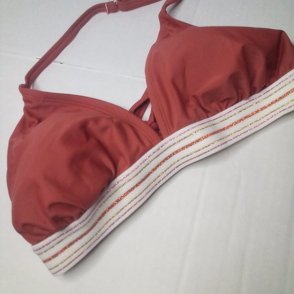 Xhilaration Swim Bikini Top D/DD Brown - Picture 8 of 11